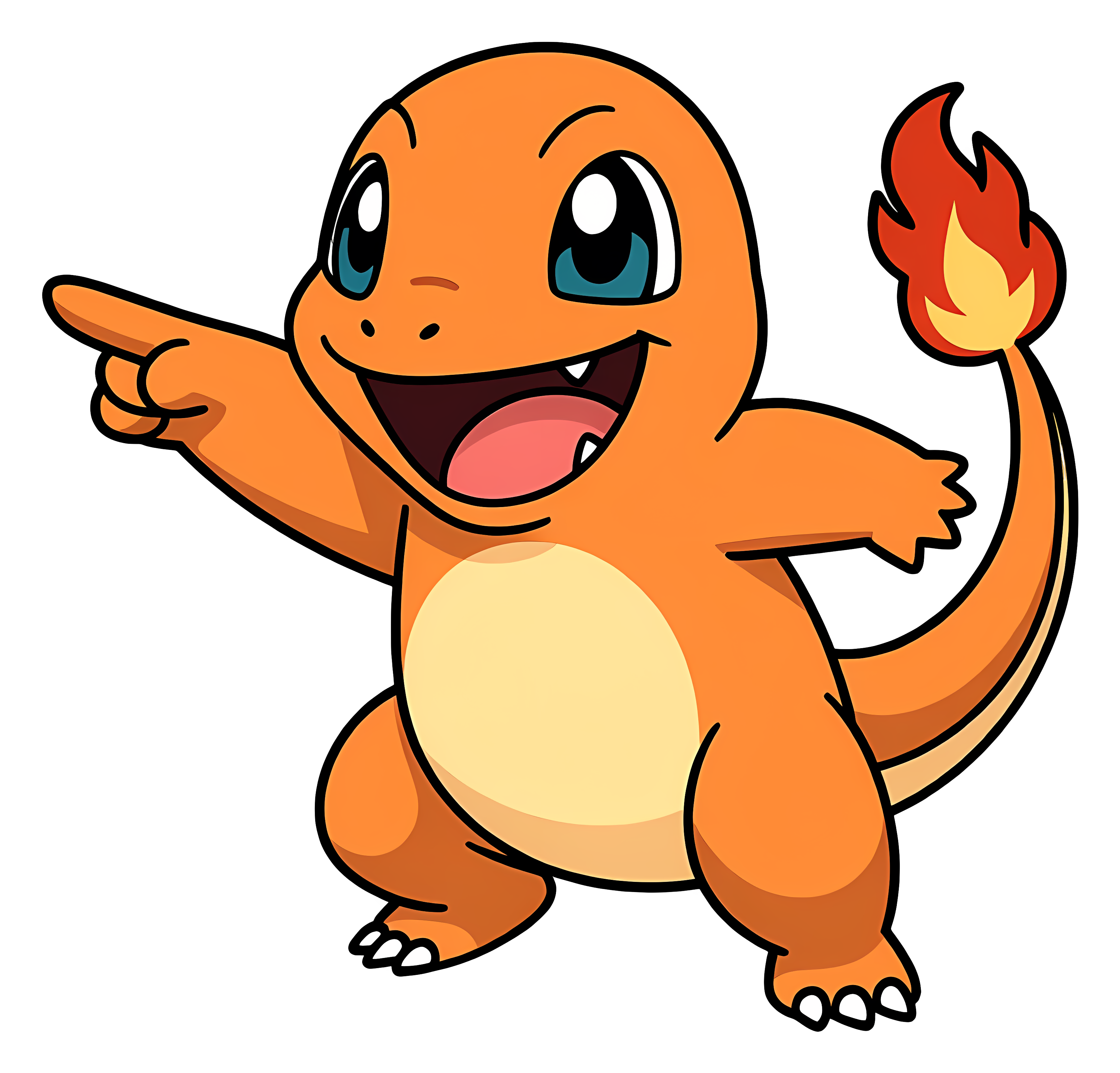 Charmander apuntando