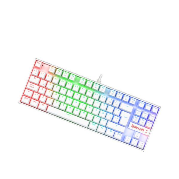 TECLADO REDRAGON K552 KUMARA RGB ES BLANCO RED SWITCH