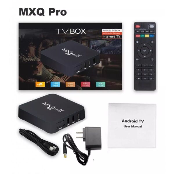 TV BOX 4 GB RAM + 64 GB 4K 5G MXQ PRO