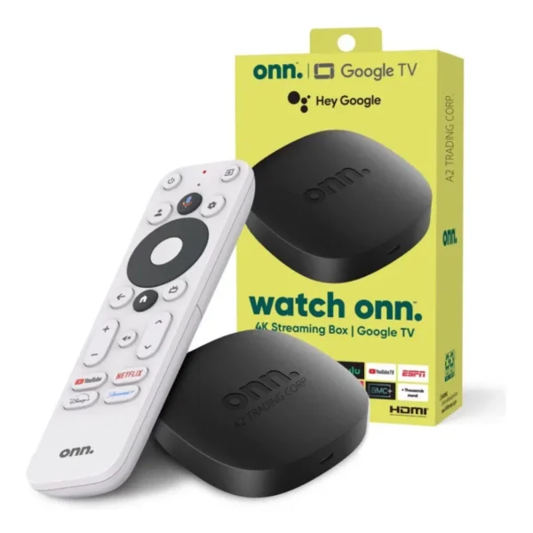 WATCH ONN GOOGLE TV 4K STREAMING BOX BLACK - Image 2