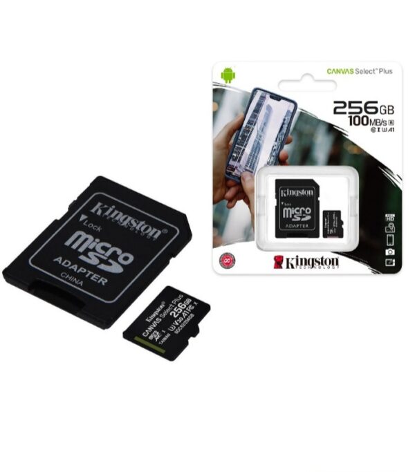 Memoria MicroSD kingston select plus 256GB clase 10