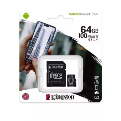 Memoria microSD kingston select plus 64gb clase 10