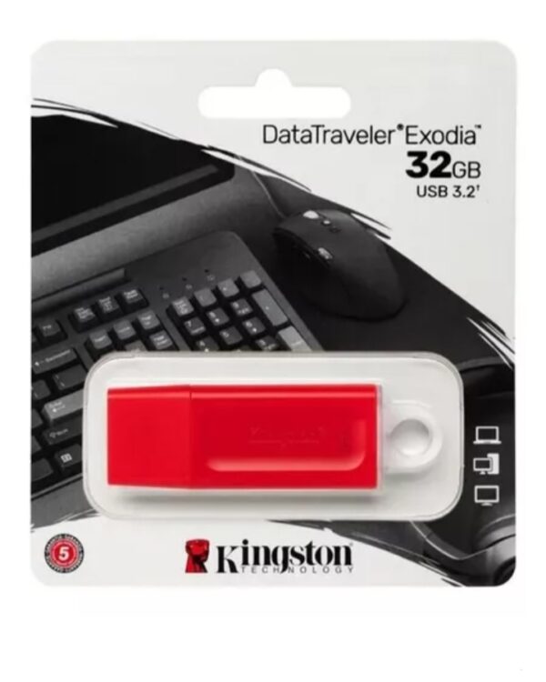 Pendrive 32GB usb 3.2 kingston exodia rojo