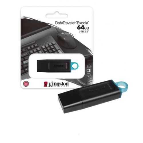 Pendrive 64GB usb 3.2 kingston exodia negro