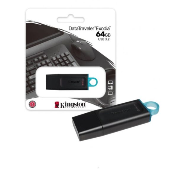 Pendrive 64GB usb 3.2 kingston exodia negro