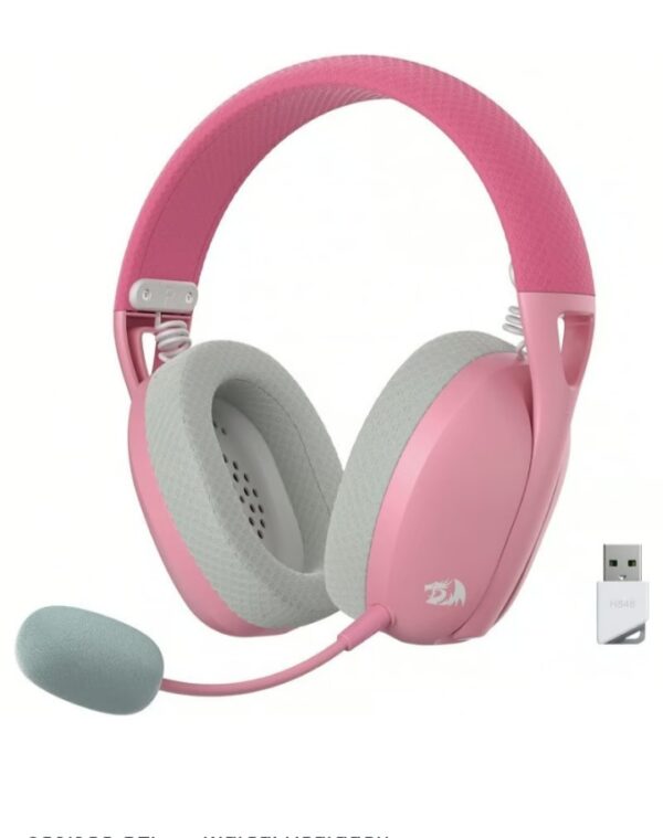 HEADSET REDRAGON IRE PRO PINK inalambrico dual 2.4 GHZ_BT