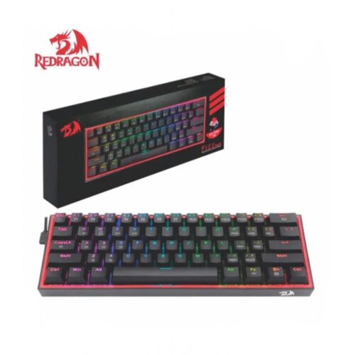TECLADO REDRAGON FIZZ PRO MECANICO BLACK RGB INALÁMBRICO RED SWITCH