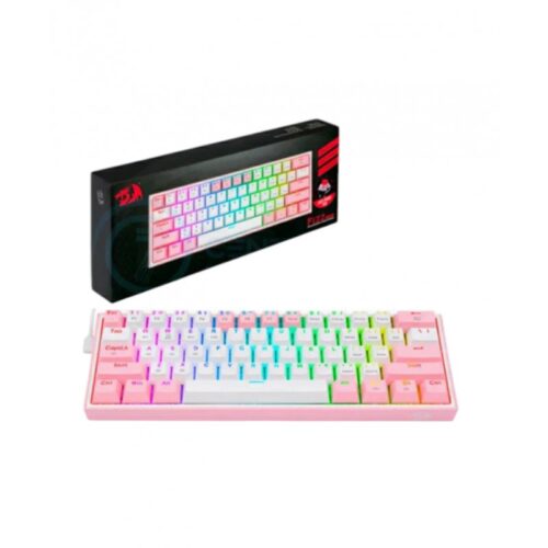 TECLADO REDRAGON ROSA FIZZ PRO MECANICO RGB ESPAÑOL INALAMBRICO RED SWITCH