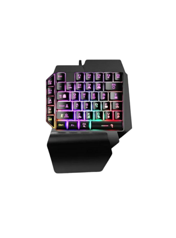 TECLADO GAMER ONE HAND RETROILUMINADO RGB TACTIL SKYWAY GM 5413