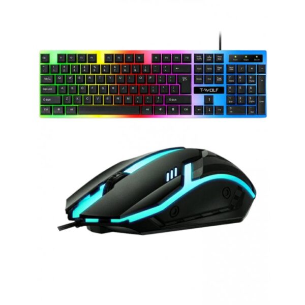 KIT TECLADO + MOUSE GAMER RGB TWOLF TF230