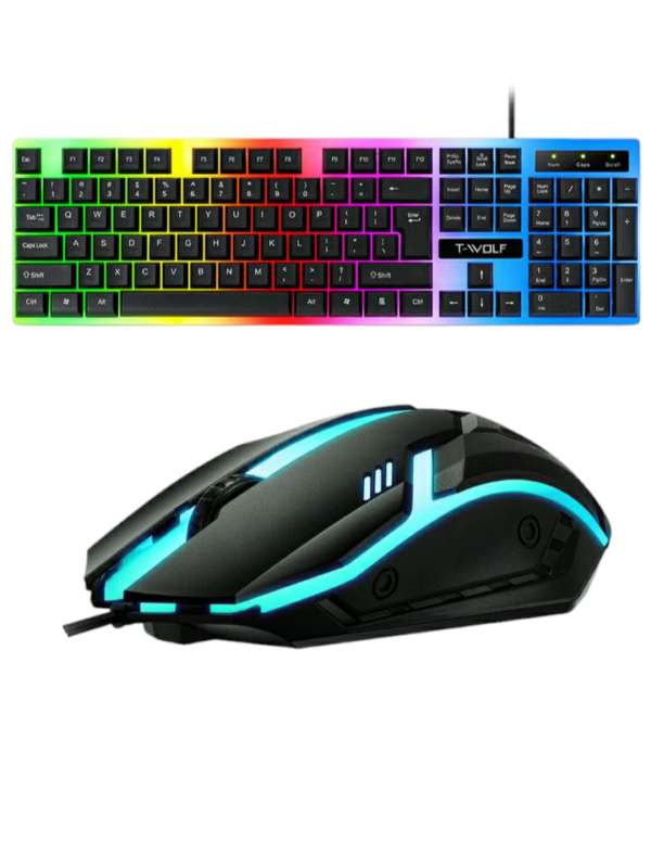 KIT TECLADO + MOUSE GAMER RGB TWOLF TF230