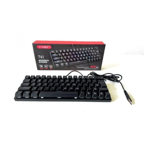 TECLADO MECANICO 60 TECLAS TECLAS TWOLF T61