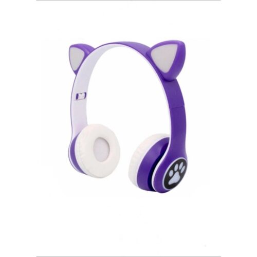 AURICULAR BLUETOOTH VINCHA OREJA GATO CON LUZ LED PATITAS VIV 23M