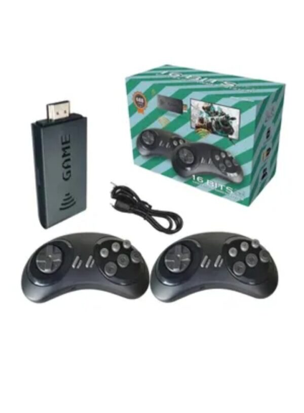 CONSOLA SEGA 16 BITS HD 668 JUEGOS INCORPORADOS 2 JOYSTICK INALAMBRICOS A PILA ALIEN