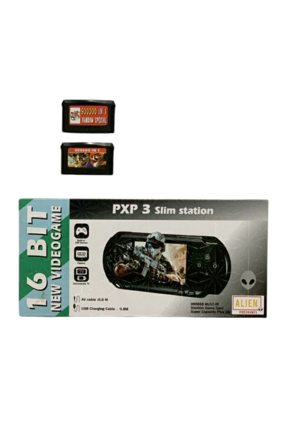 CONSOLA SEGA PORTATIL 16 BITS PXP 3 CON CARTUCHO ALIEN CT 804