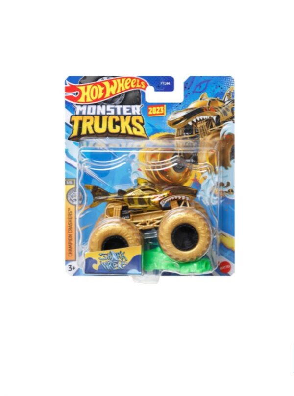 HOT WHEELS AUTO MONSTER TRUCK OVERSIZED 4X4 ESCALA 1:64 ORIGINAL MATTEL SHARK WREAK