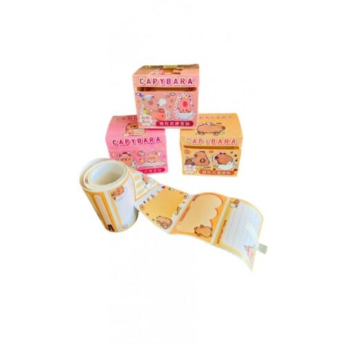 CAJA CON ROLLO X40 ETIQUETAS ADHESIVAS CAPIBARA