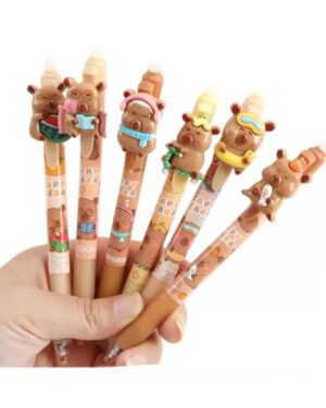 LAPICERA CARPINCHO BOLIGRAFO ROLLER BORRABLE CON APLIQUE