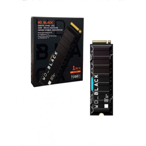 DISCO RIGIDO INTERNO GAMER SSD WESTERN DIGITAL 1 TB GEN 4 7300 MB / A WD BLACK CON DISIPADOR