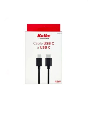 20250319_150017 CABLE TIPO C A TIPO C 25 W / 45 W 1 MT NEGRO KOLKE