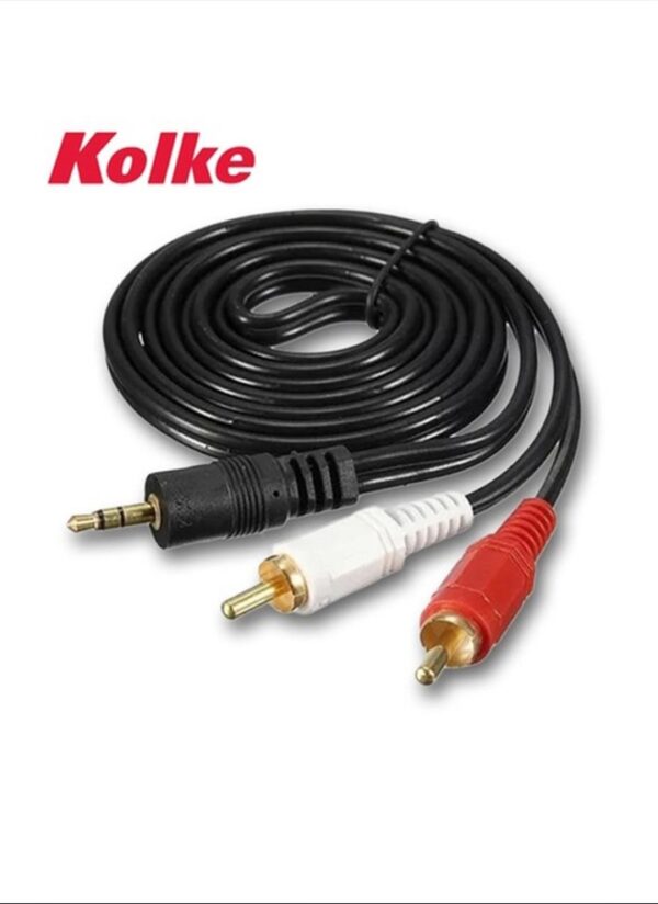CABLE AUDIO PLUG 3.5 MM A 2 RCA MT KOLKE