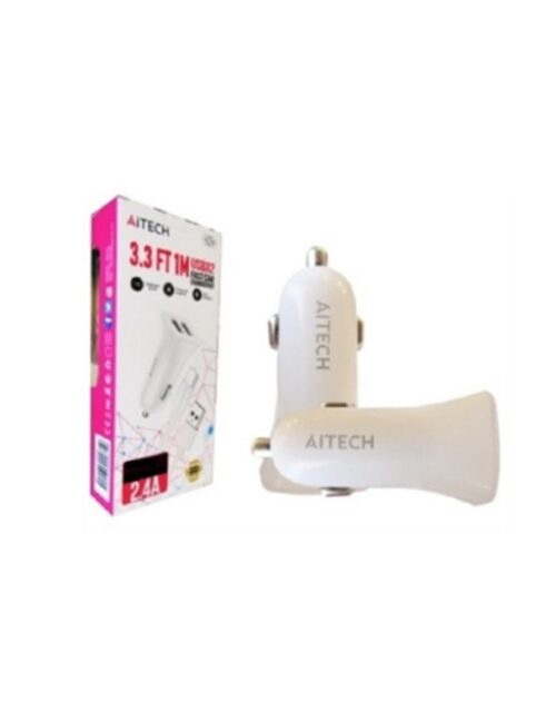 20250319_192207 CARGADOR AUTO AITECH CC105 + CABLE DE DATOS MICRO USB JX 155 2.4