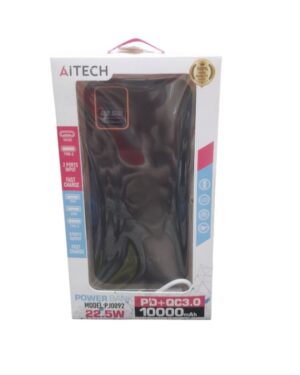 POWER BANK 10000MAH AITECH NEGRO 3.0 22.5W