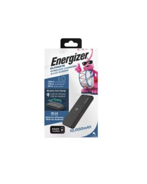 POWER BANK CARGA INALÁMBRICA POR INDUCCIÓN LCD 10000 MAH 3.0 A ENERGYZER
