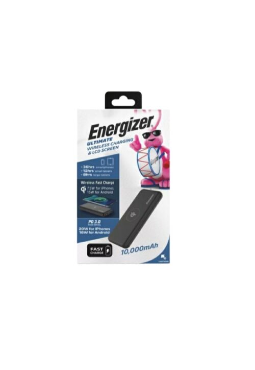 POWER BANK CARGA INALÁMBRICA POR INDUCCIÓN LCD 10000 MAH 3.0 A ENERGYZER