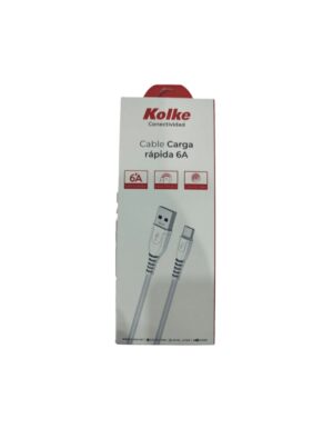 20250325_122148 CABLE M35 TYPE C 6 A USB 2.0 CARGA RÁPIDA COMÚN FICHA REFORZADA 1MT KOLKE