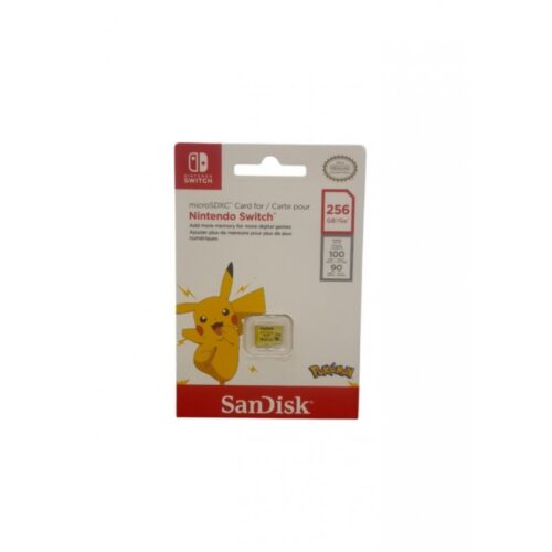 MEMORIA MICRO SD 256GB SANDISK SWITCH POKÉMON PIKACHU 100 MB/S