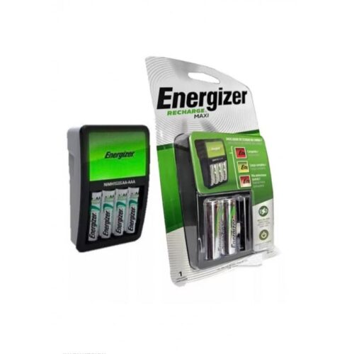 CARGADOR PILA MAXI ENERGIZER 4 CANALES + 2 PILAS AA 1300 MAH