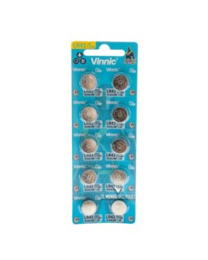 PILA LR43 AG12 L1142F 186 ALCALINA 1.5V VINNIC X1