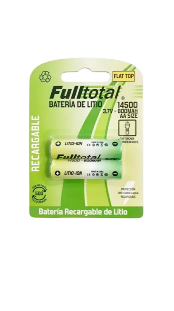 PILA 14500 3.7 V 800 MAH LITIO FULLTOTAL 083 4032