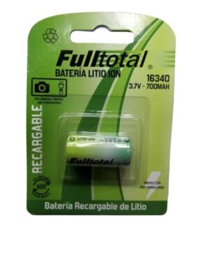 PILA 16340 3.7 V 700 MAH LITIO FULLTOTAL 083 3078