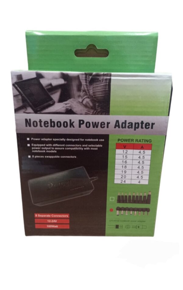 CARGADOR NOTEBOOK UNIVERSAL 120 W 01092B CAJA VERDE 1074