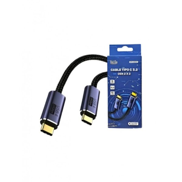 CABLE TIPO C A TIPO C THUNDERBOLT 4.20 GBPS 1MT INT.CO CP01 20 019