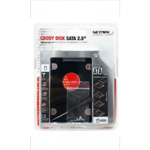 CADDY DISCO RÍGIDO EXTERNO USB 2.5 9.5 MM NETMAK NM CAD
