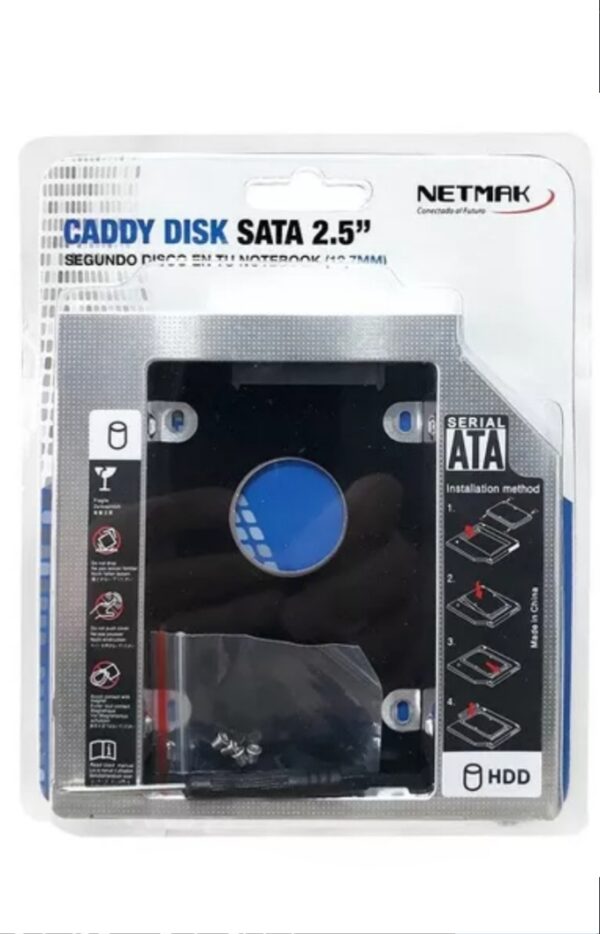 CADDY DISCO RIGIDO EXTERNO USB 2.5 12.7 MM NETMAK NM CAD2