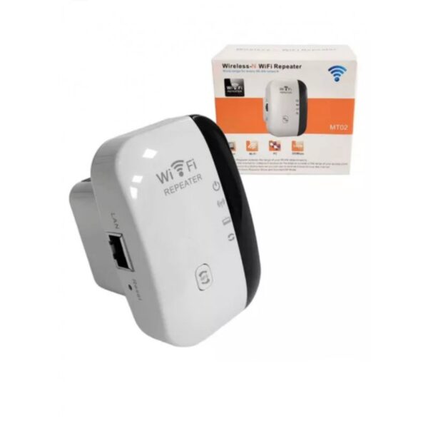 REPETIDOR WIFI CAJA BLANCA Y NARANJA MT02 WF001