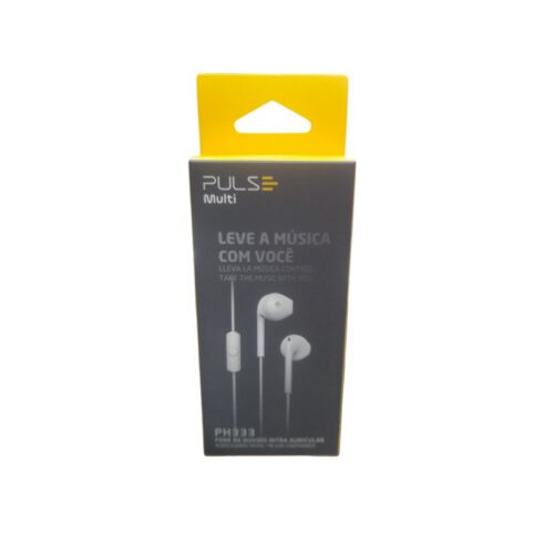 Auriculares con cable in ear multilaser pulse blanco