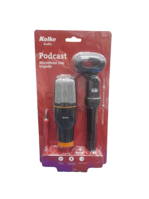Photoroom-20250301_192552 Microfono con tripode negro KOLKE