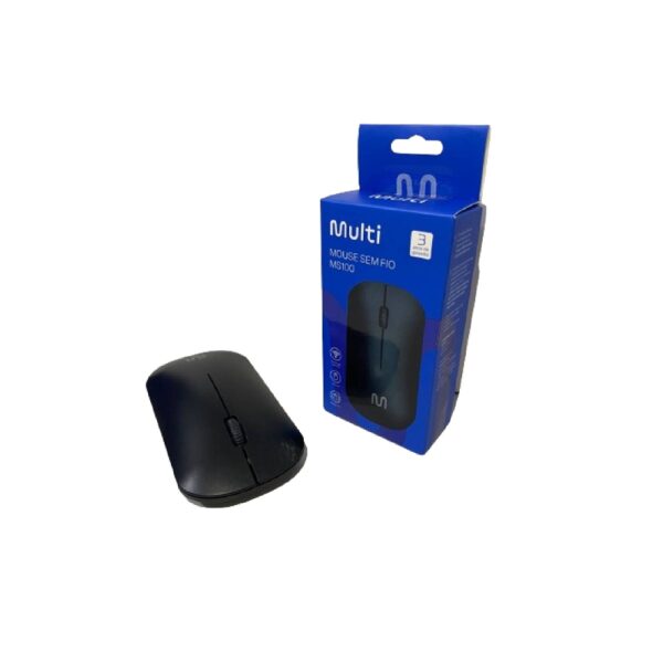 Mouse inalámbrico a pila multilaser negro