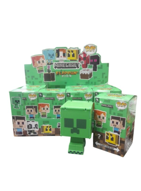 MINECRAFT CAJA SORPRESA FIGURA POP 2 EN 1 SKIN REVERSIBLE