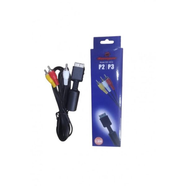CABLE AUDIO Y VIDEO PS2/PS3 EN CAJA NIPPONGAME 1.8 MT