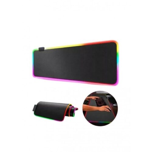 PAD MOUSE CON LUZ RGB SOFT 30 X 80CM CAJA NEGRA
