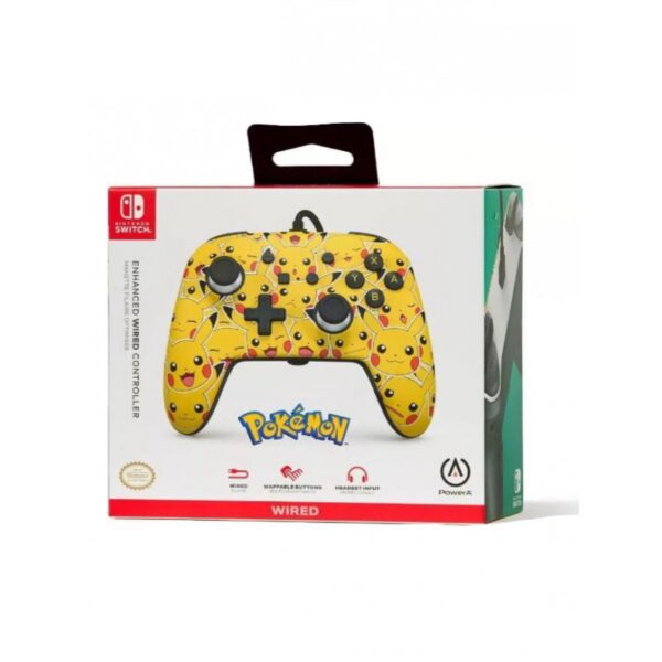 JOYSTICK NINTENDO SWITCH CON CABLE DISEÑO PIKACHU MOODS POWER A ENHANCED