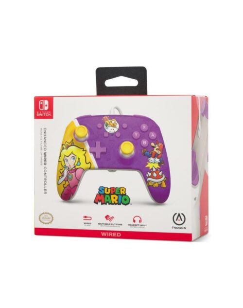 IMG-20250412-WA0099(1) JOYSTICK NINTENDO SWITCH CON CABLE DISEÑO PRINCESS PEACH BATTLE POWER A ENHANCED