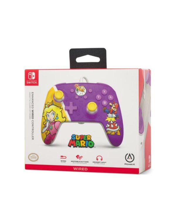 JOYSTICK NINTENDO SWITCH CON CABLE DISEÑO PRINCESS PEACH BATTLE POWER A ENHANCED