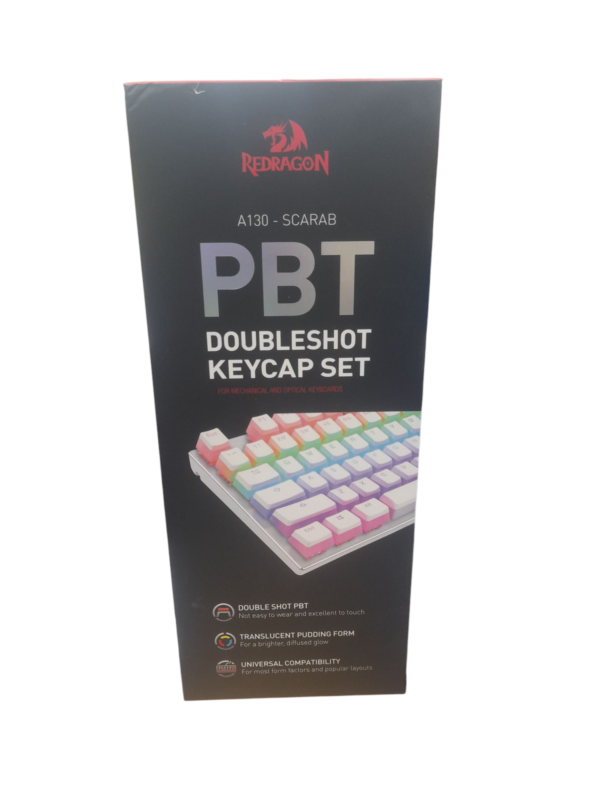 JUEGO DE TECLAS PARA TECLADO MECANICO REDRAGON A130W ENG KEYCAPS SCARAB WHITE